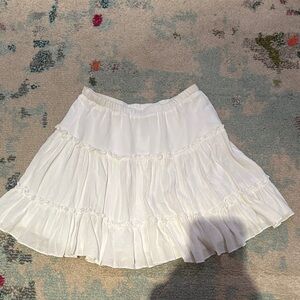 Princess Polly White Tiered Skirt